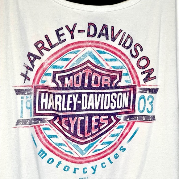 Harley Davidson Motorcycles white tank top - Picture 5 of 6